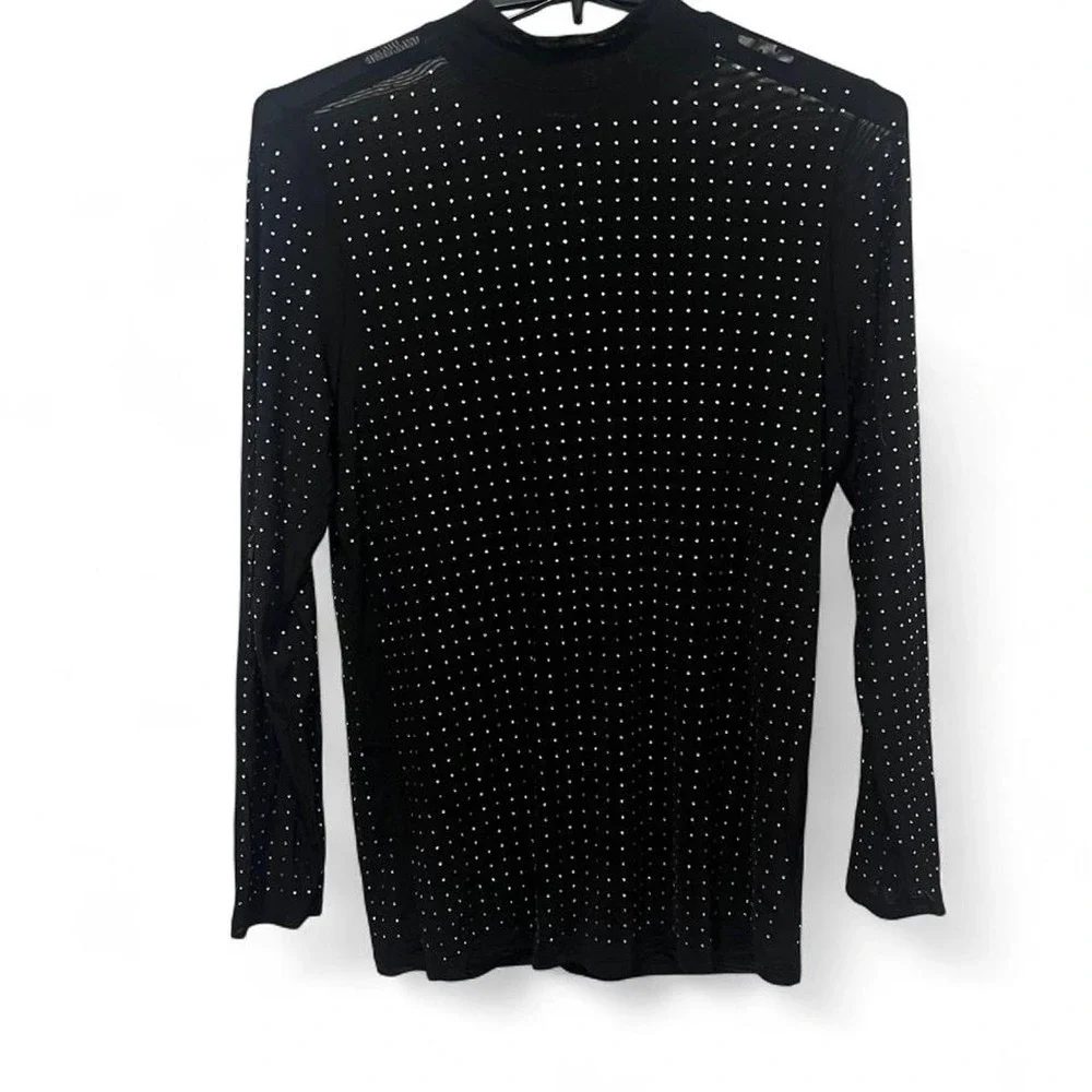Torrid Sheer stretchy long sleeve Mock neck top